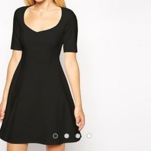 ASOS short sleeve sweetheart skater dress